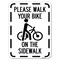 Signmission Pavement Stencil Please Walk Your Bike on the Sidewalk Rust Proof Parking, A-1824-23338 A-1824-23338 - alternate 1